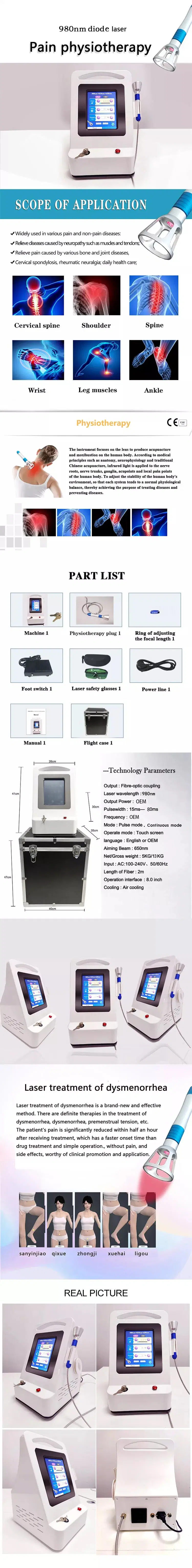 Cold Laser Pain Management Therapy Device Portable Laser Physiotherapy Class 4 Therapy Medical High Intensity Laser Therapy