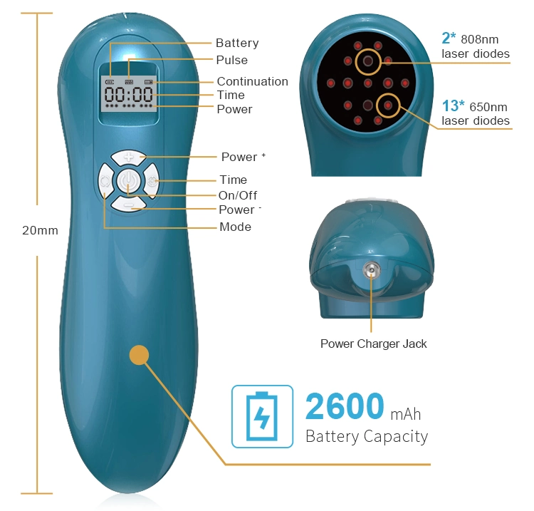 Handheld Cold Laser Therapy Device for Rehabilitation