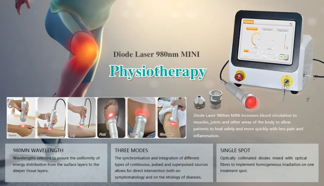 Laser Physical Therapy Equipments Laser Pain Relief Therapy Device Class 4 Laser Physical Therapy Equipments 30W 980nm