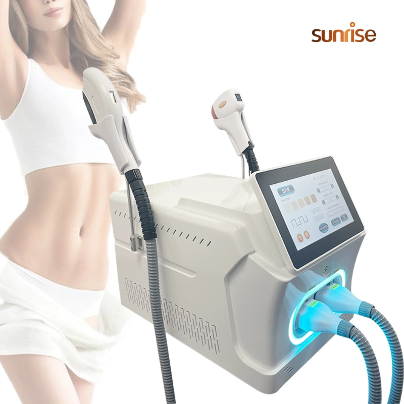 Double Handle High Power IPL+808 Diode Laser Hair Removal Permanent Vascular Removal 755 808 940 1064 Diode Laser Hair Removal Machine