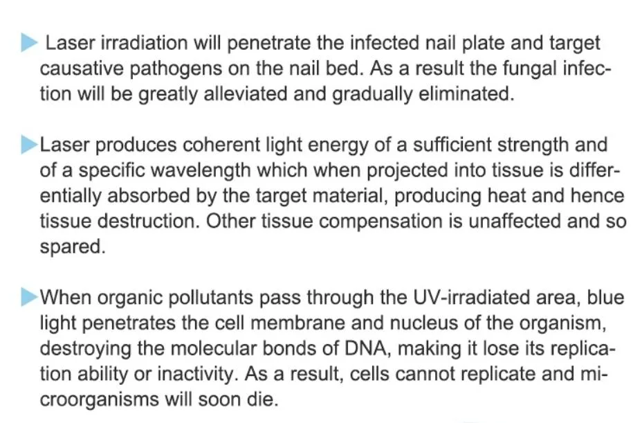 Fungal Infection Toenail Laser Treatment Machine Laser Therapeutic Device Blue Light Therapy Equipment