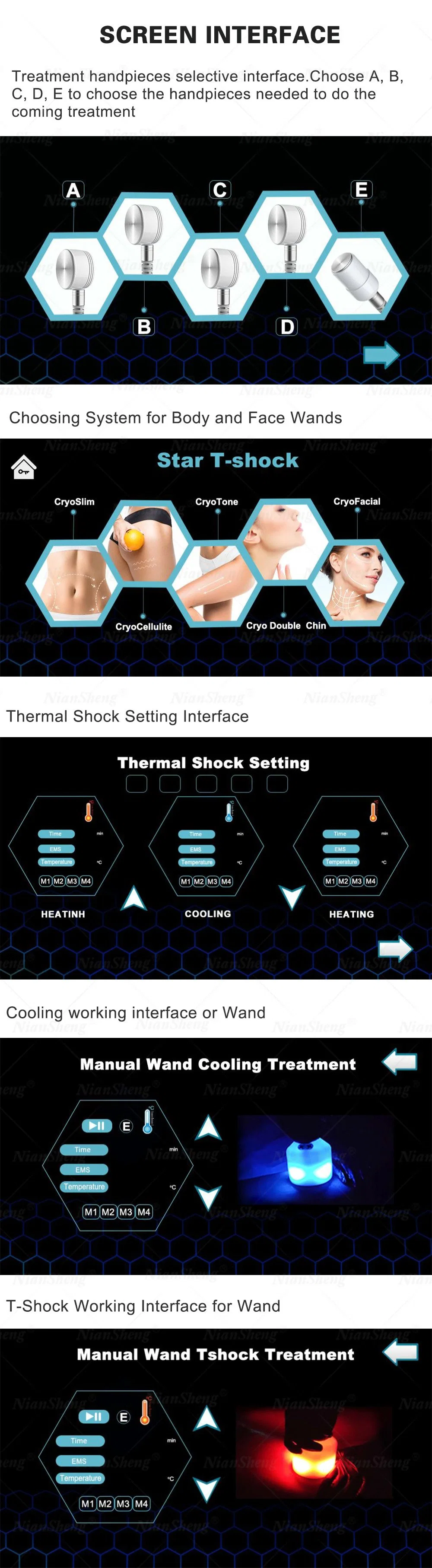 Cooling Shock Wave EMS Body Sculpting Therapy Cryo T Shock Machine