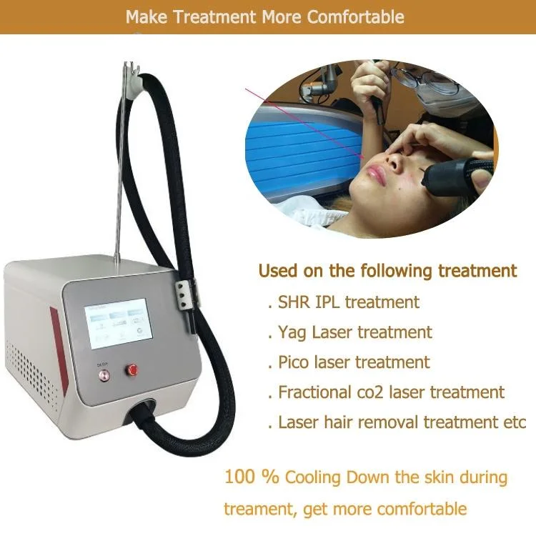 2022 Hot Selling Zimmer Air Skin Cooling Equipment with Factory Price Portable &amp; Vertical Air Cooler Pain Reducing for IPL CO2 Laser Treatment Machine