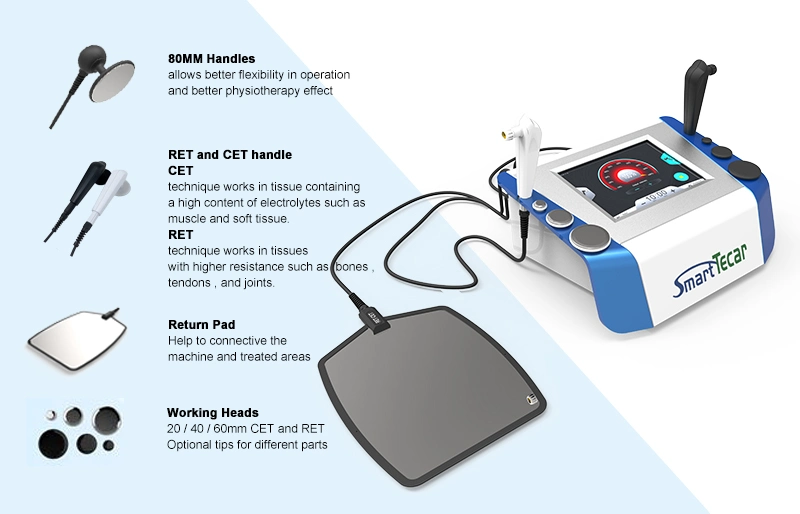 Cet Ret Tecar Diathermy Smart Tecar Wave Therapy Physiotherapy Capacitive and Resistive Radiofrecuency RF Machine