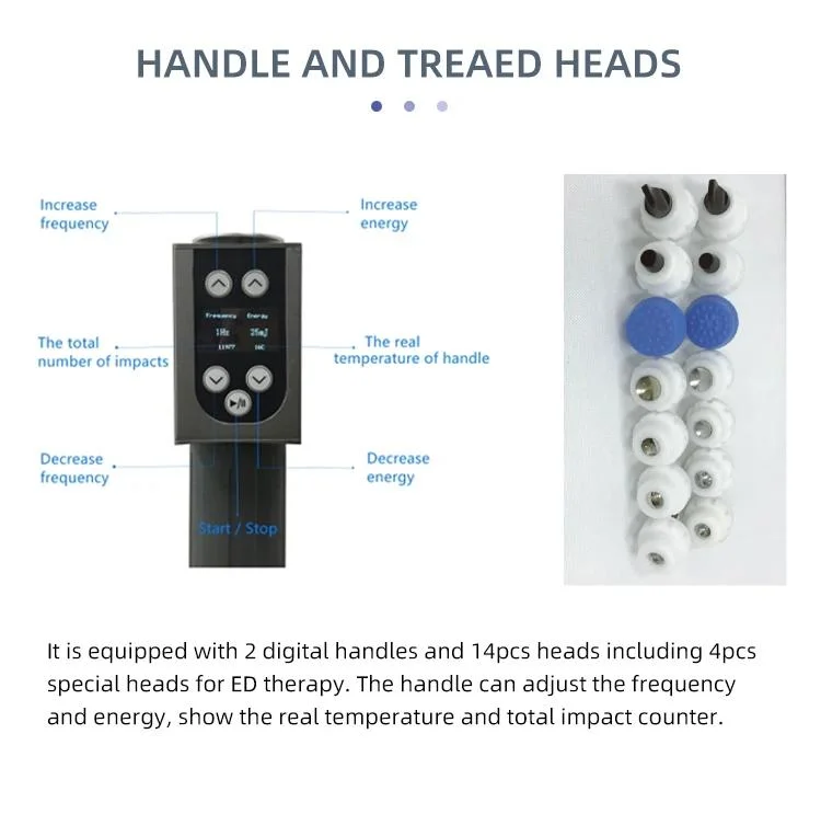 ED Therapy Shock Wave Machine Extracorporeal Shockwave Device with Good Price Double Channel Elec Shock Wave