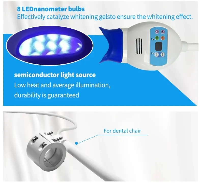 Cold 8 LED Light Teeth Whitening Equipment Dental Unit Accessories Beauty Medical Whitening Lamp