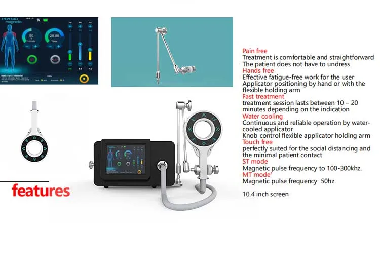 Physiotherapy Extracorporeal Magnetic Transduction Therapy Emtt for Body Pain Therapy with Shockwave Therapy Device