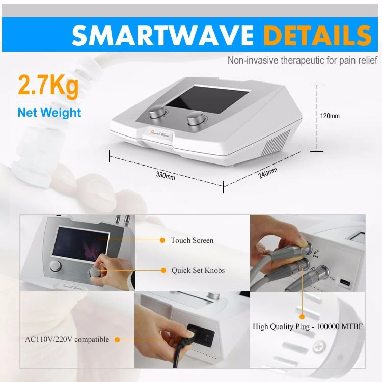 Portable Shockwave Therapy Machine Home Use Shockwave Therapy Device Smartwave Lumsail