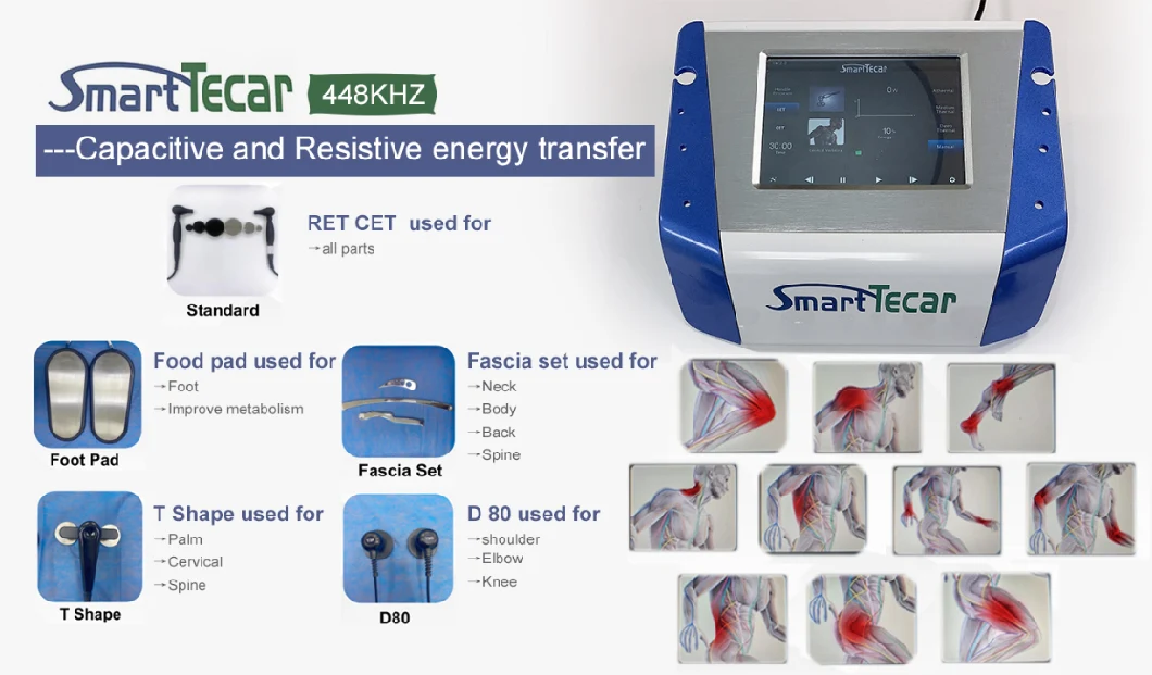 448kHz Indiba Smart Tecar Shock Wave Therapy Physiotherapy Diathermy Cet Ret Indiba 448kHz Machine for Sale