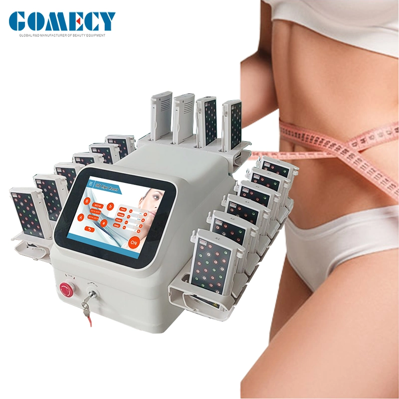 Gomecy 5D Cold Laser Machine 650nm +780nm&808nm+940nm&980nm Lipo Dissolving Fat Loss Cold Laser Slimming Machine 532nm 635nm Wavelength Lights