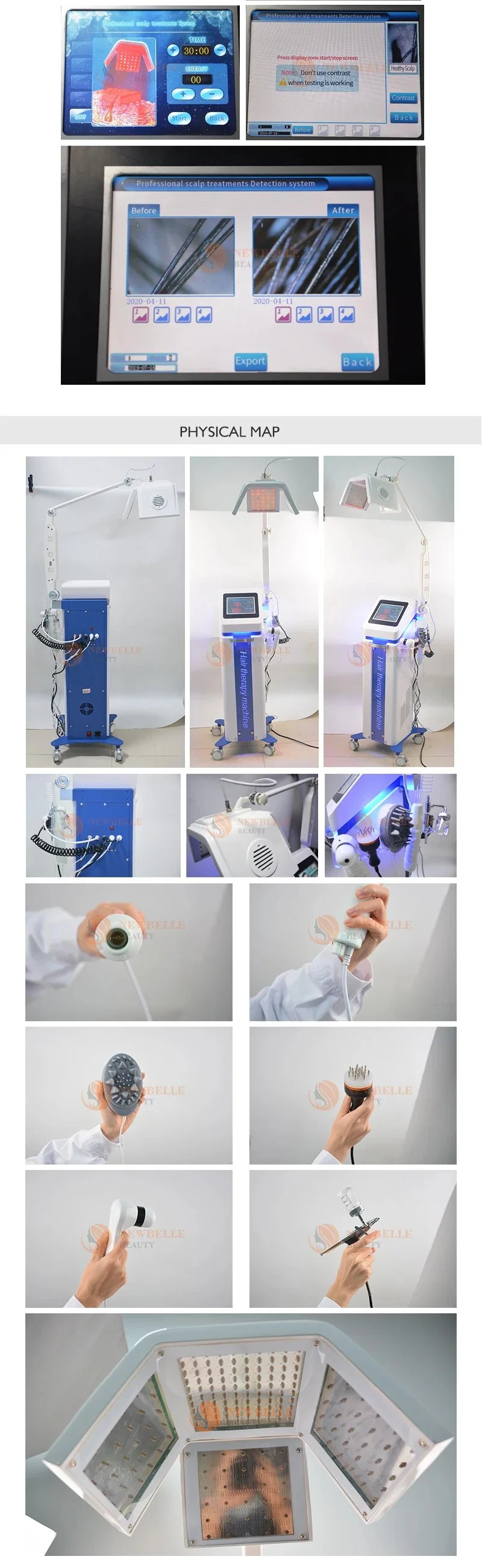 Diode Laser 650nm Red Hair Regrowth Low Level Laser Light Therapy Anti Hair Growth Device Hair Loss Treatment Scalp Care Machine