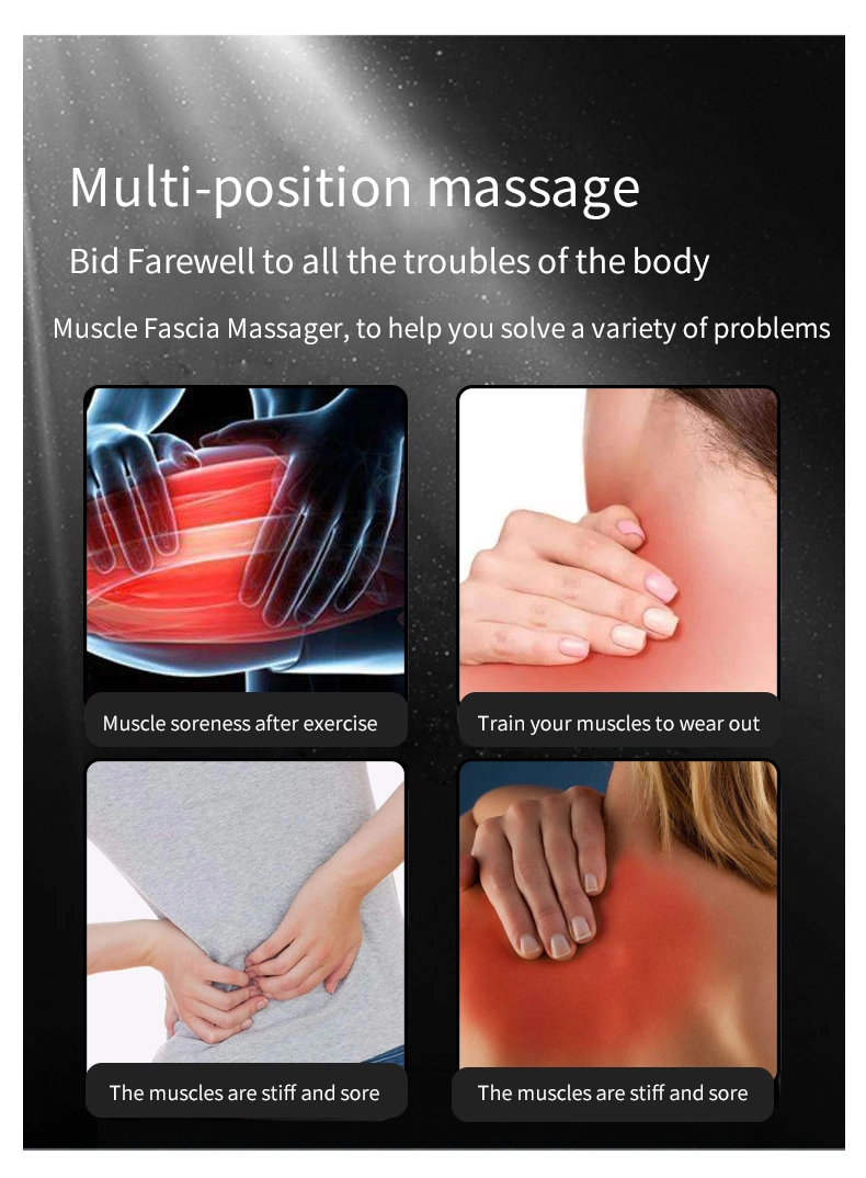 Professional Muscle Fascia Massager Gun Sports Shock Wave Muscle Massager