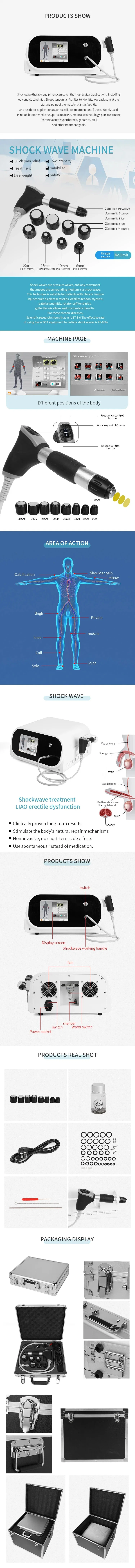 2023 Shockwave Therapy CE RoHS Certificate Sonic Shockwave Therapy Machine Used for Beauty Salon
