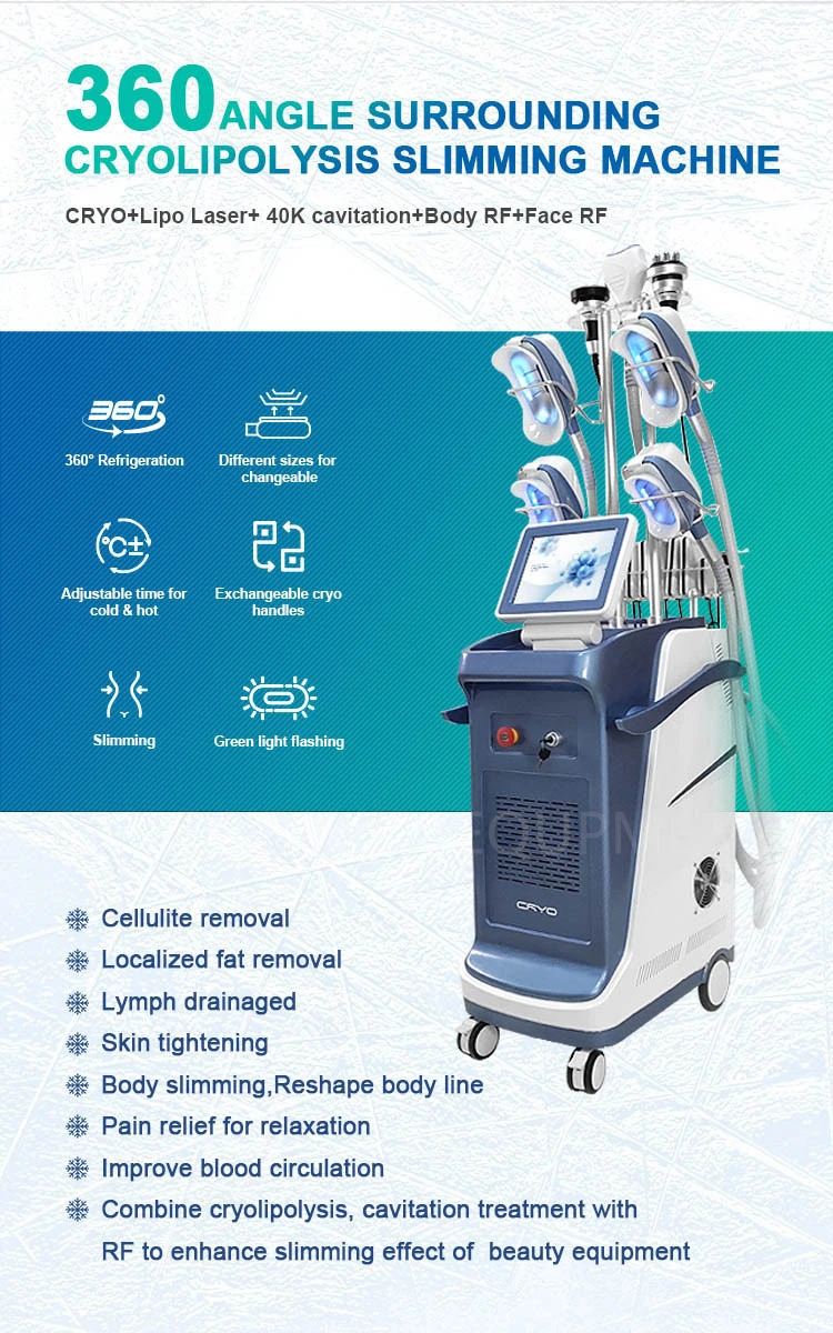 Multifunctional RF Ultrasound Cavitation Vacuum Lipo Laser Slimming Cryolesia