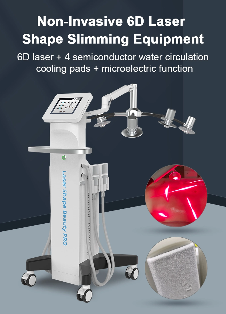 6D Laser Lipo Slimming EMS Cryo Shaping 635nm Cold Laser Fat Burning Cellulite Removal Lipo Laser