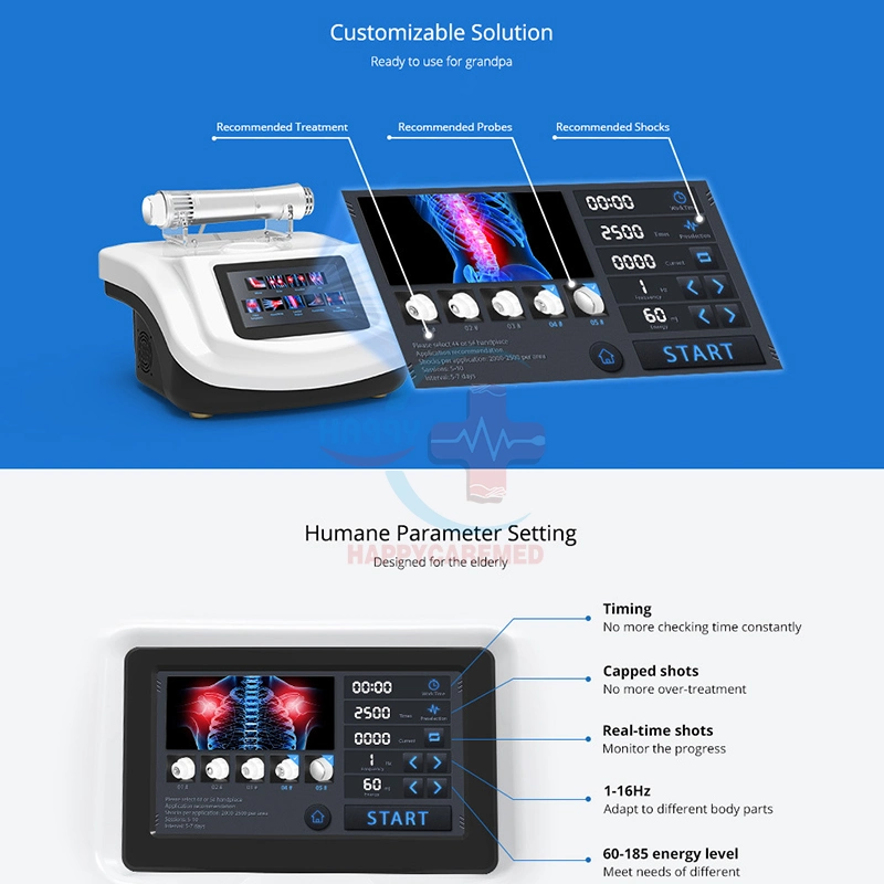 Hc-N034A Home Use Portable Electric Shock Wave Device for Muscle Pain Relief Physical Therapy, Shockwave Joint Therapy Machine