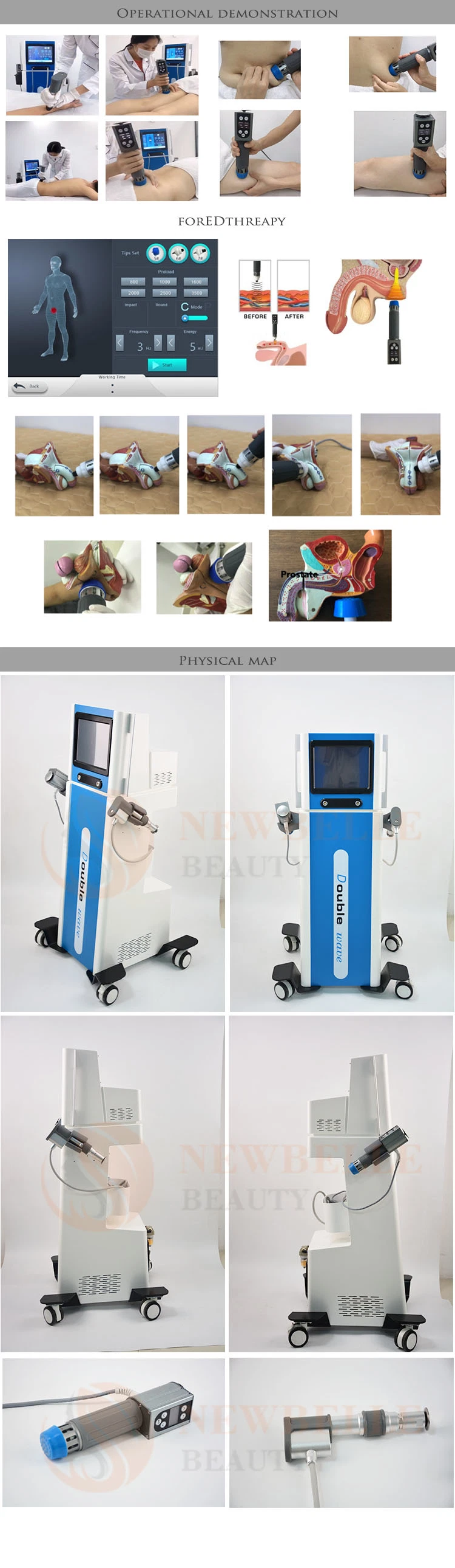 2 in 1 Body Therapy Pain Relief Device Ultrawave Physical Ultra Wave Ultrasound Rehabilitation Ultrasonic Physiotherapy Machine