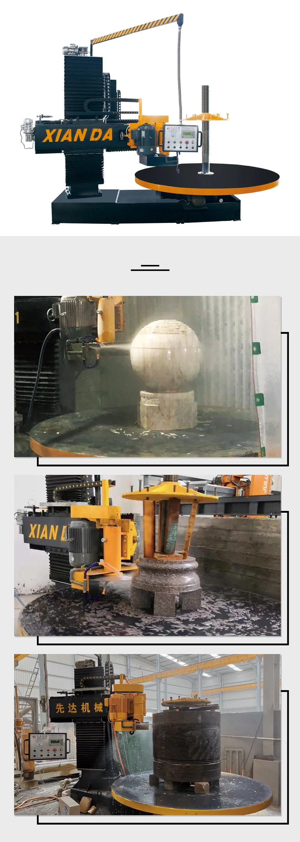 Column Cap and Base Profile Stone Cut&Cutting Machine for Granite&amp; Marble