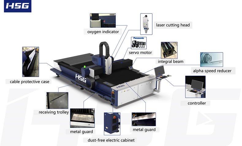 1500X3000 Metal Fiber Laser Cutting Machine Aluminium Industrial Laser Cutting Equipment Factory