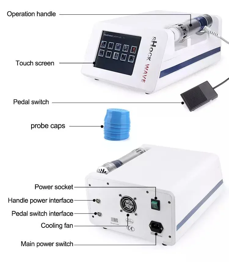 Shockwave Body Pain Reduce Ultrasound Portable Physical Therapy Machine/Physical Shock Wave Therapy Equipments Pain Treatment Shockwave Therapy Machine Device