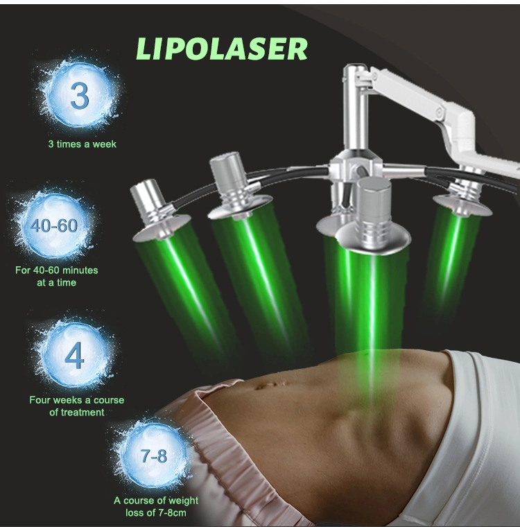 Slimming Body Fat Removal 6 in 1 160MW Cryo Cold Light Green Lipolysis 6D Lipolaser Lipolsis Professional Slimming 6D Laser Machine