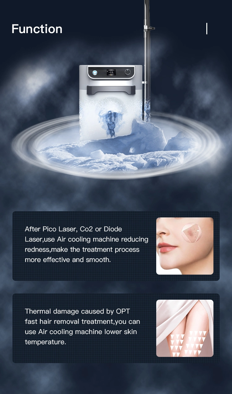 Cryo Zimmer Skin Air Cooling Machine, Cold Air Device for IPL Laser Diode CO2 Fractional Laser System