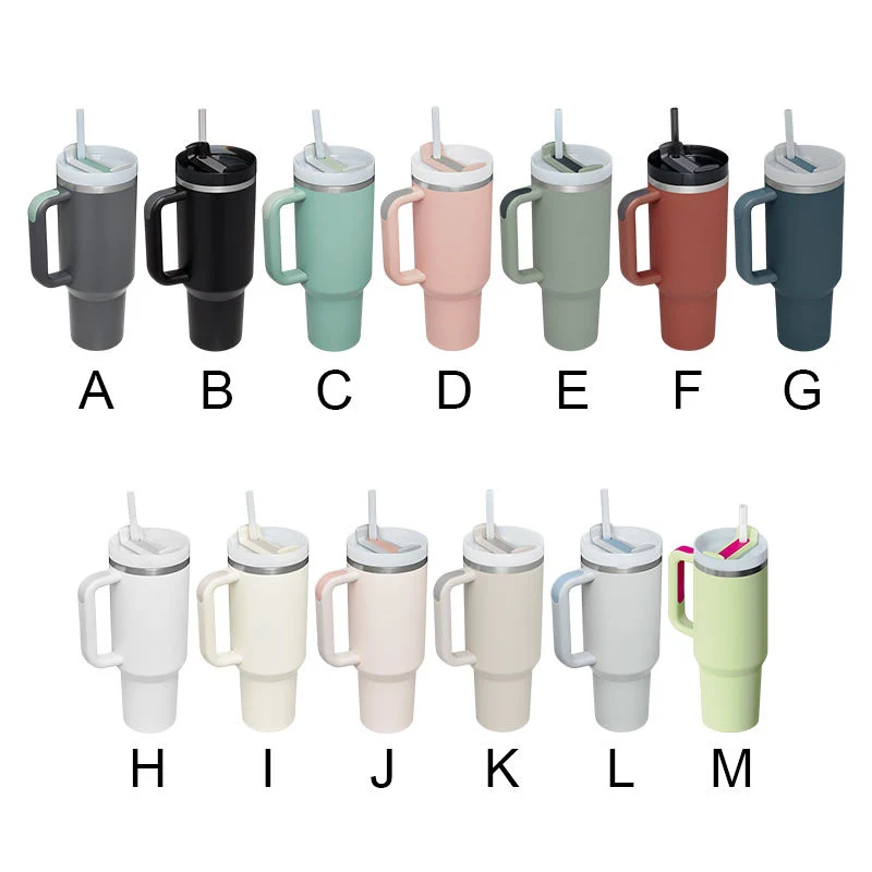 12oz 14oz Custom Double Wall Insulated Stainless Steel Travel Coffee Camper Mug with Handle Magnetic Lid Wholesale