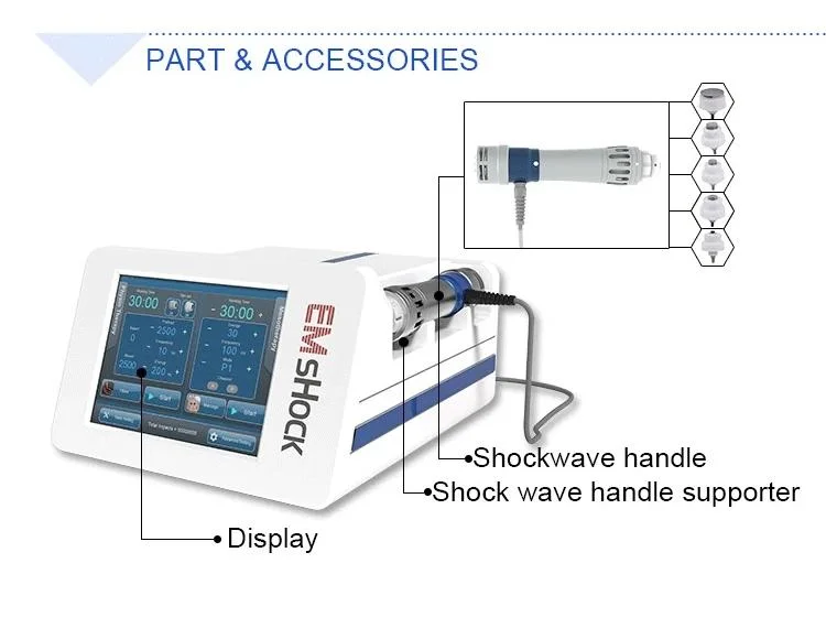 2 in 1 Professional Emshock EMS Extracorporeal Shockwave Therapy / Em Shock Portable Shock Wave Machine Price