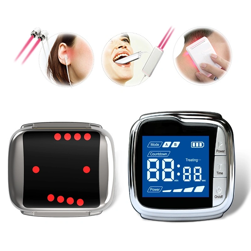 650nm Cold Laser Therapy Watch Wrist for Diabetes Hypertention Medical Therapeutic Apparatus