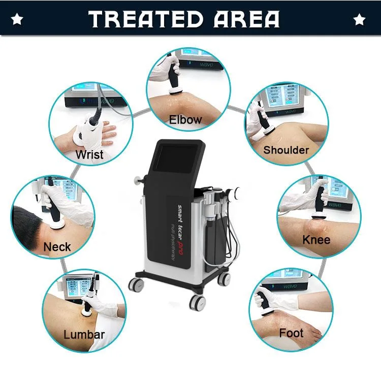 Physical Therapy Equipments ED Shock Wave Therapie Ret Cet Smart Tecar Wave 448kHz Tecar Therapy Physiotherapy Ultrasound Machine