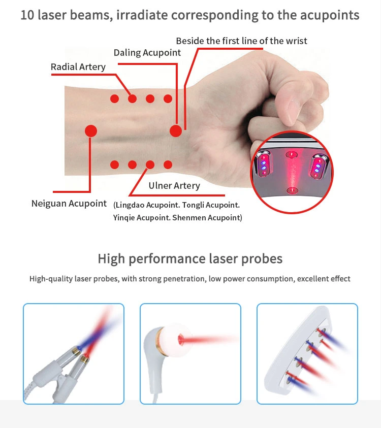 Home Use Physiotherapy Lllt Cold Laser Acupuncture Therapy Device