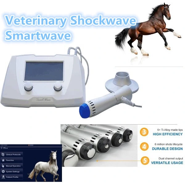 Equine Extracorporeal Shock Wave Therapy Eswt Machine for Horses and Small Animals