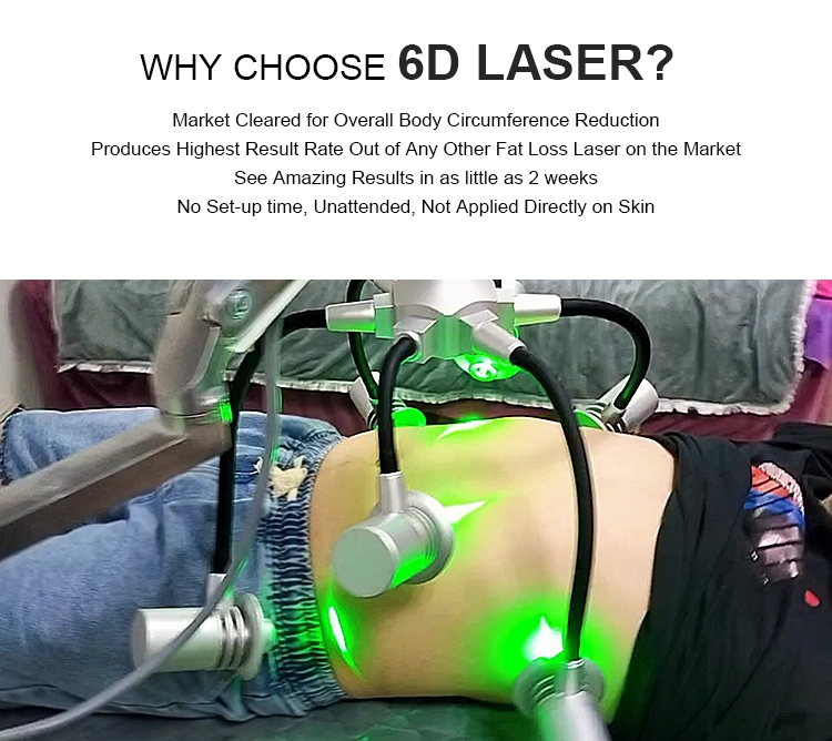 532nm 635nm Wavelength Cold Laser Green Red Lightbody Shape 6D Fat Burning Cellulite Weight Loss