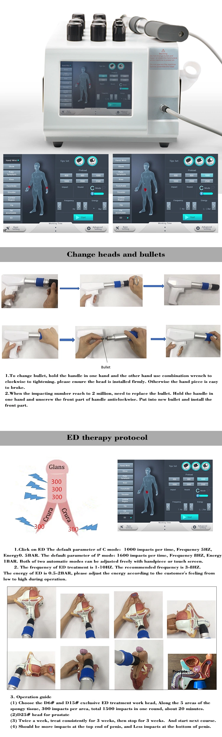 Sw9s Focused Radial Medical Muscle Shoulder Back Portable Shock Wave Therapy Erectile Dysfunction Shockwave Therapy Machine