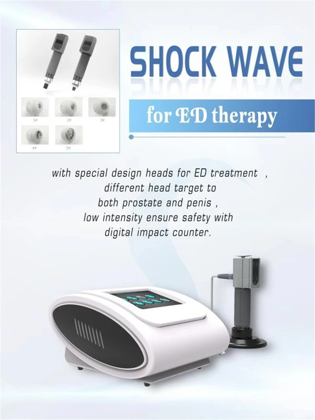 Electromagnetic Shockwave Physiotherapy Device for Erectile Dysfunction Cellulite