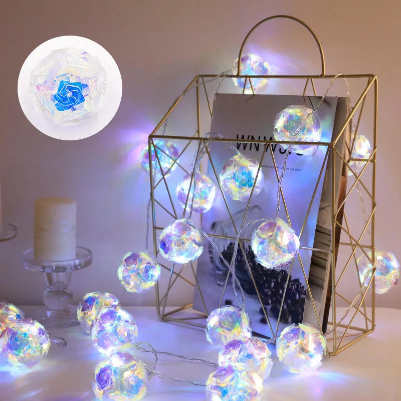 Cute Laser Dream Ball LED Rose Wedding Bedroom Decorative String Light