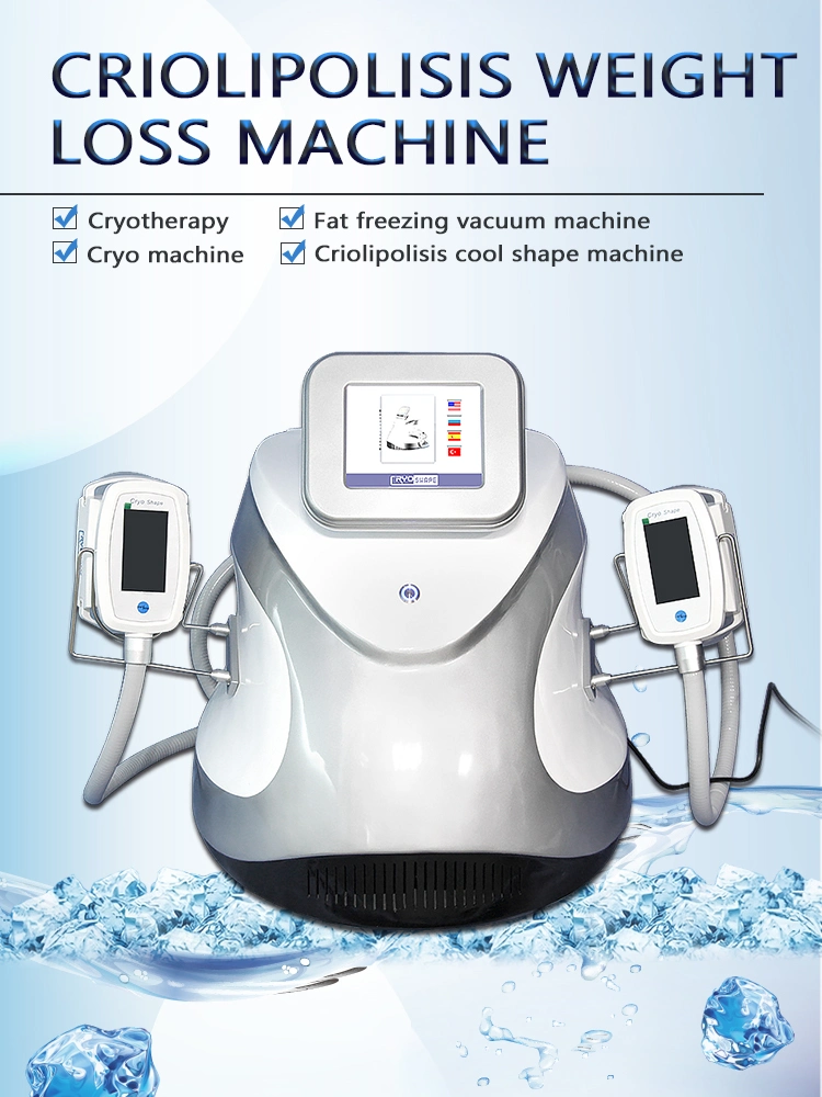 Cryo Slimming Cold Freezing Weight Loss Equipment Cryolipolisis Body Vacuum Suction Machine RF Lipo Laser Cavitation