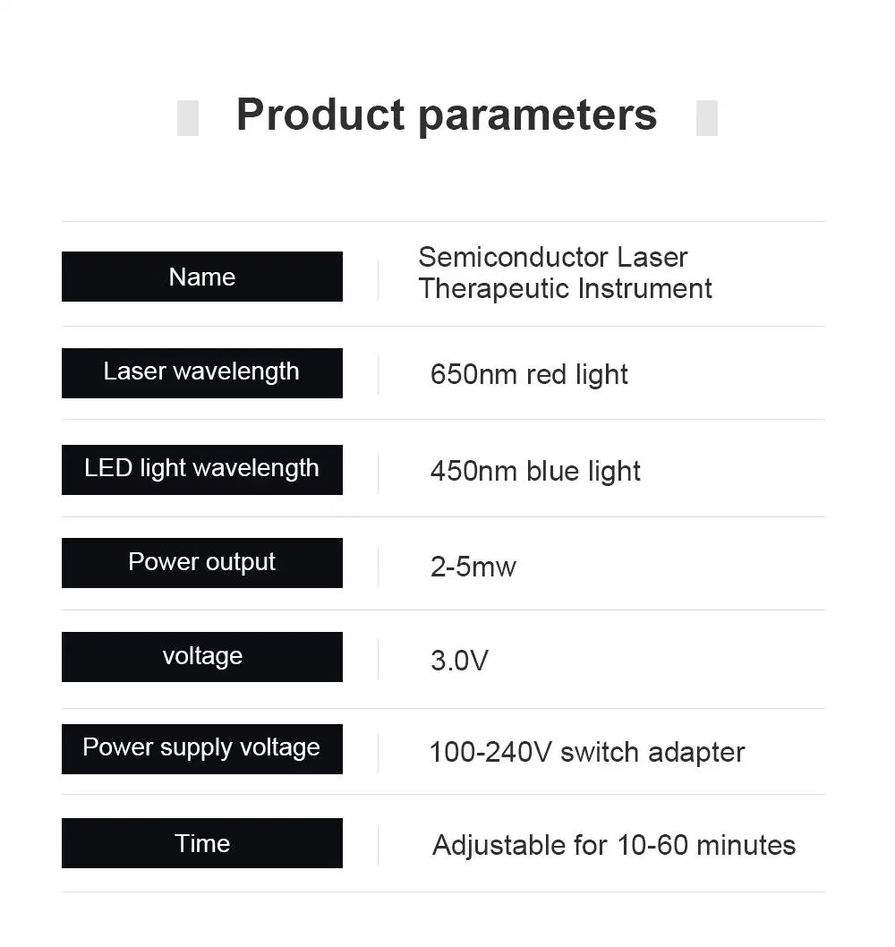Suyzeko Portable Cold Laser Watch 650nm 450nm Red Blue Light Photodynamic Watch for Sleep Improving