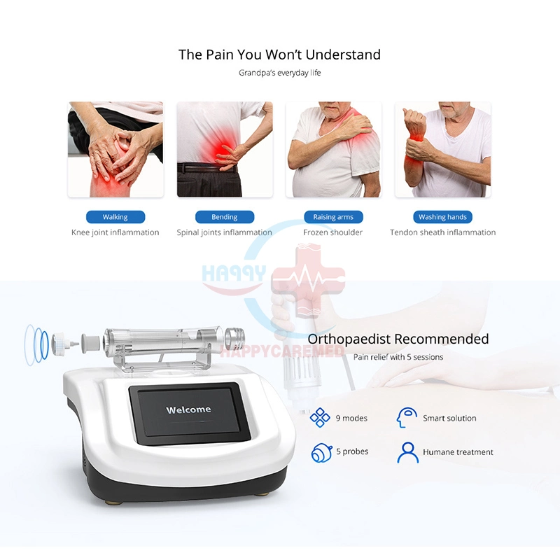 Hc-N034A Home Use Portable Electric Shock Wave Device for Muscle Pain Relief Physical Therapy, Shockwave Joint Therapy Machine