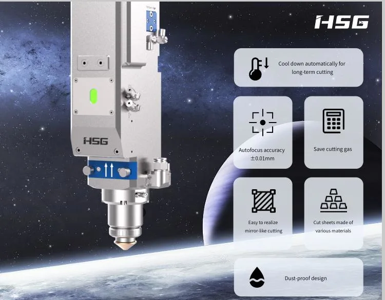 Hsg Laser Economical Series 1500W Fiber Laser Cutting Machine for Metal Sheet