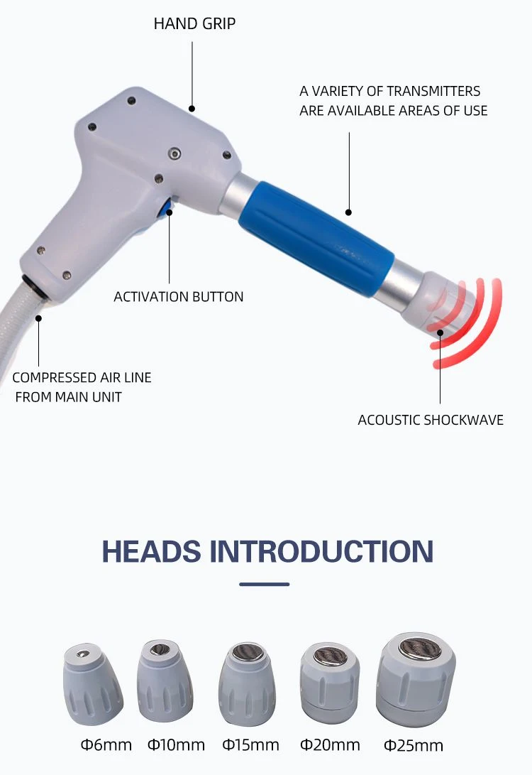 Home Use Portable Electric Shock Wave Device for Muscle Pain Relief Physical Therapy, Shockwave Joint Therapy Machine