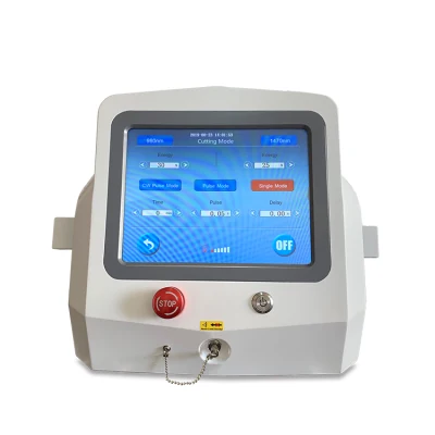 Triangel Laseev 980 1470nm Liposucción de alta potencia Fibrelift Nail Fungus Fisioterapia tratamiento Diodo láser Terapia de vena araña 1470nm Liposis láser Máquina