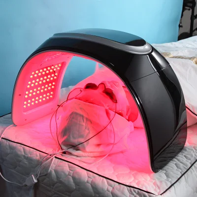 Lámpara LED UV profesional Nano Spray EMS Masaje Anti Envejecimiento Beauty Skin Blue Red LED Face Light Therapy Machine