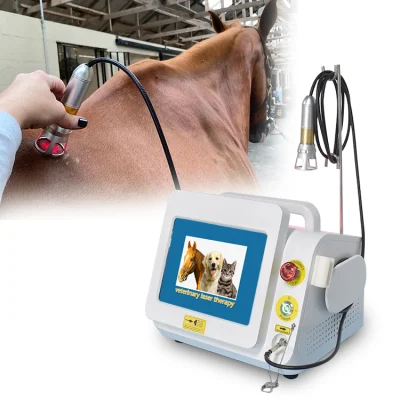 Terapia de Lasit de tejido profundo portátil 980nm Terapia Veterinaria láser para Alivio del dolor animales máquina