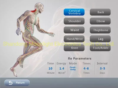 Una profunda penetración eficaz alivio del dolor el uso de ultrasonidos de la Clínica de Fisioterapia