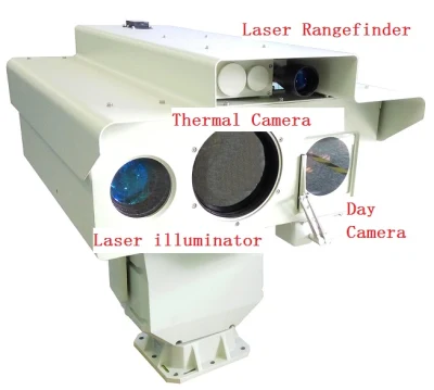  El sensor de múltiples IP de vigilancia de la Cámara de imagen térmica con láser de alta definición de la cámara de visión nocturna y el telémetro láser