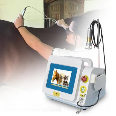 Terapia de Lasit de tejido profundo portátil 980nm Terapia Veterinaria láser para Alivio del dolor animales máquina