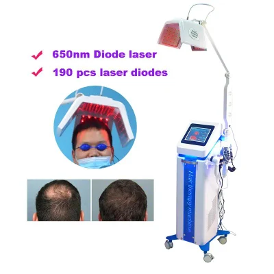  Diodo láser 650nm Rojo Cabello rebrote Luz láser de bajo nivel Terapia Anti crecimiento del cabello dispositivo de pérdida de cabello tratamiento Cuidado del cuero cabelludo Máquina