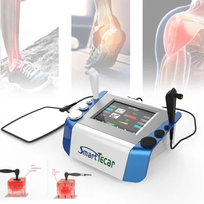 Smart Tecar Ret CET RF Shockwave Diatermia Physioterapia 448kHz tejido Máquinas de Terapia de regeneración