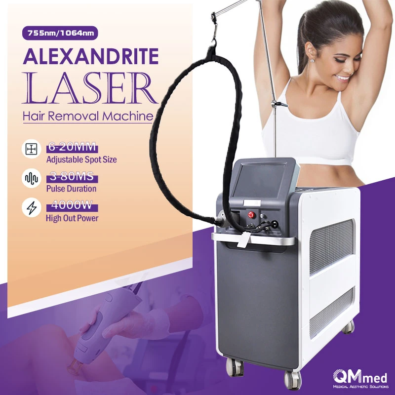 Qm Hot Sale Professional Alexandrite Laser Hair Removal 755nm 1064nm Alexandrite Laser for Salon SPA with Skin Cooling Device Alexandrite Hair Removal Laser